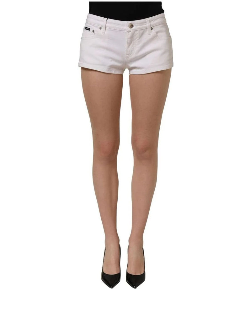 Dolce & Gabbana Denim Short in white, Cotton — view 2