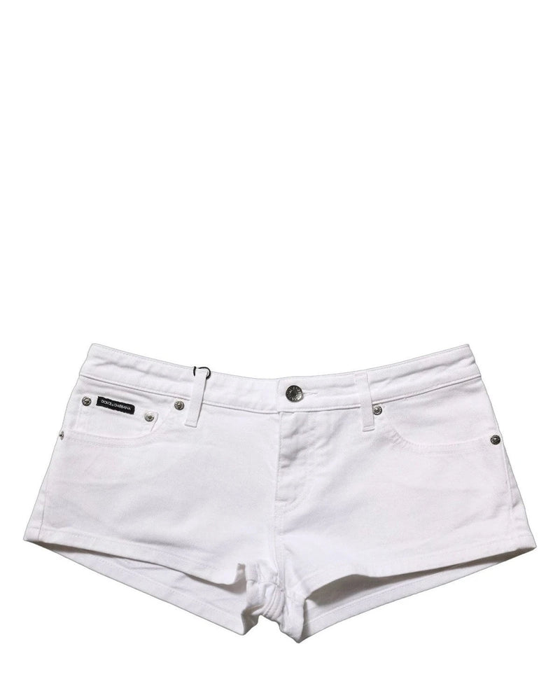 Dolce & Gabbana Denim Short in white, Cotton — view 6