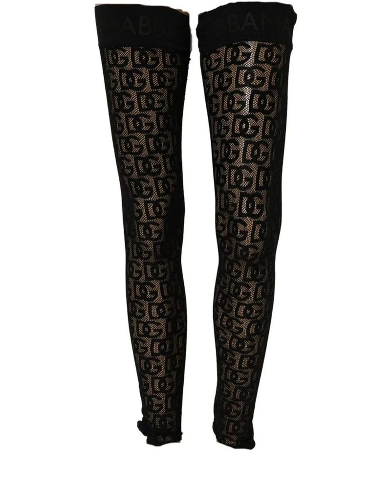 Dolce & Gabbana Hold Up Sock in black, Nylon — view 2