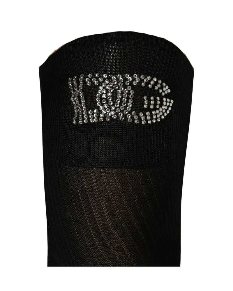 Dolce & Gabbana Hold Up Sock in black, Viscose — view 3