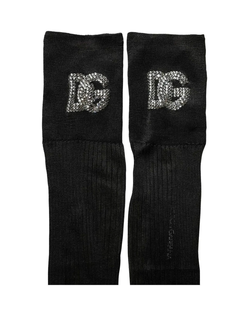 Dolce & Gabbana Hold Up Sock in black, Viscose — view 4