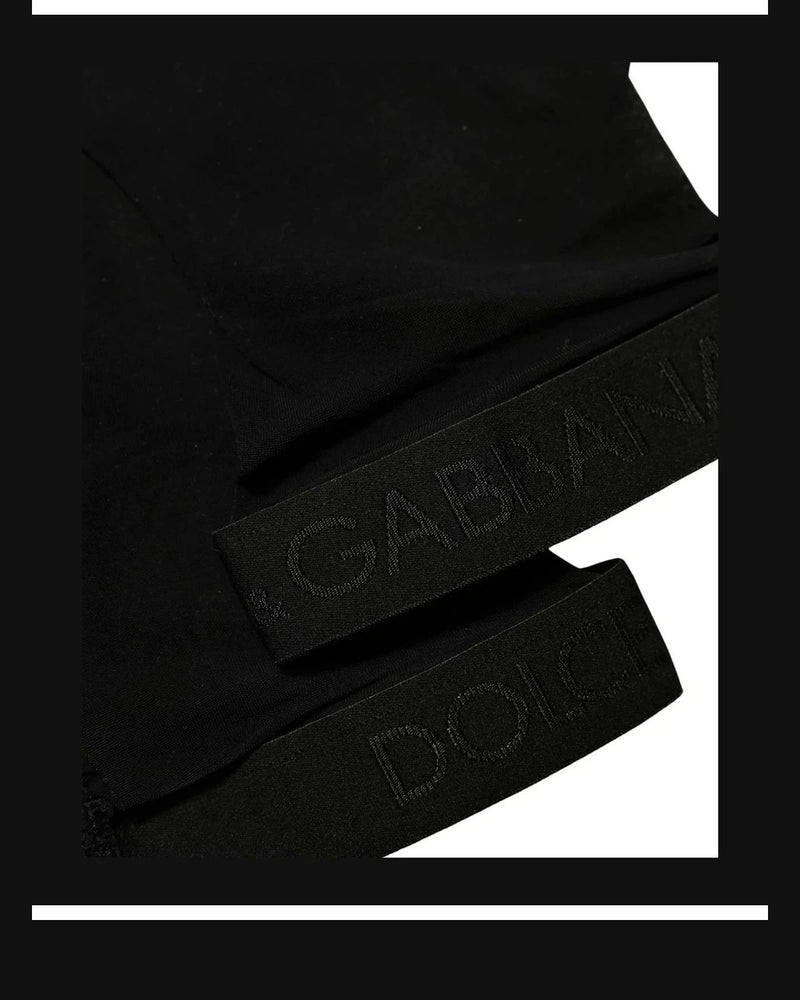 Dolce & Gabbana Crew Sock in black, Nylon — view 5
