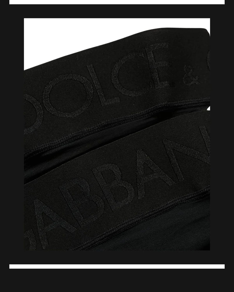 Dolce & Gabbana Knee Sock in black, Nylon