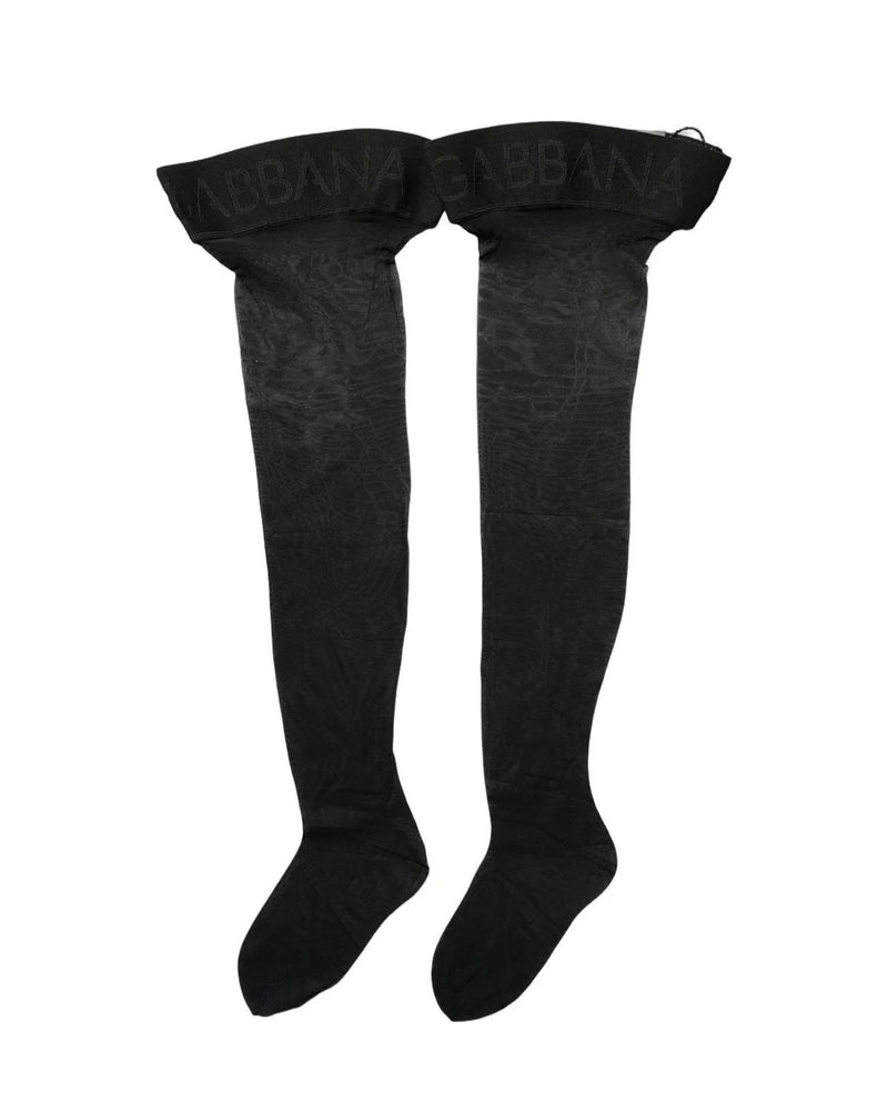 Dolce & Gabbana Knee Sock in black, Nylon — view 2