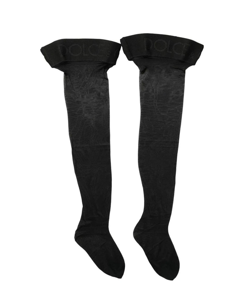 Dolce & Gabbana Knee Sock in black, Nylon — view 4