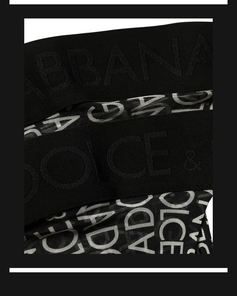 Dolce & Gabbana Hold Up Sock in black, Nylon