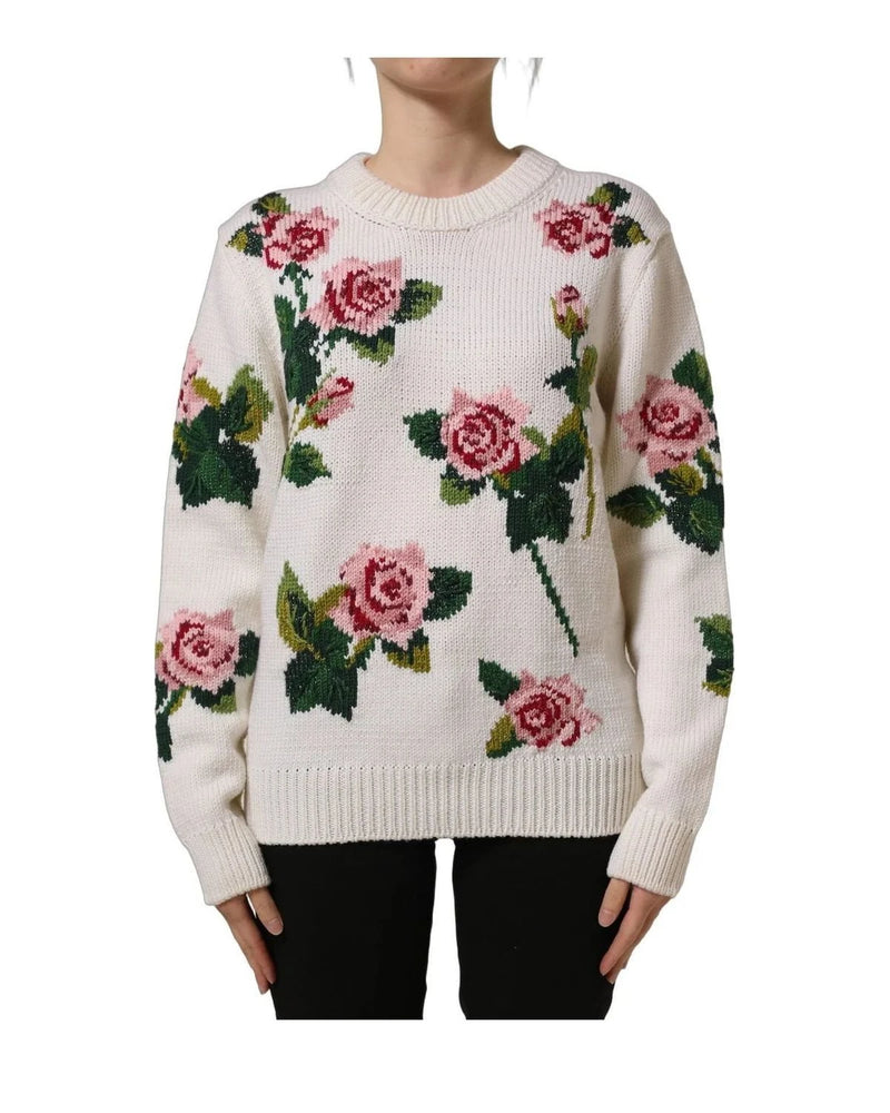 Dolce & Gabbana Sweater in white, Wool — view 4