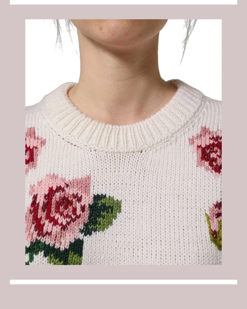 Dolce & Gabbana Sweater in white, Wool — view 5
