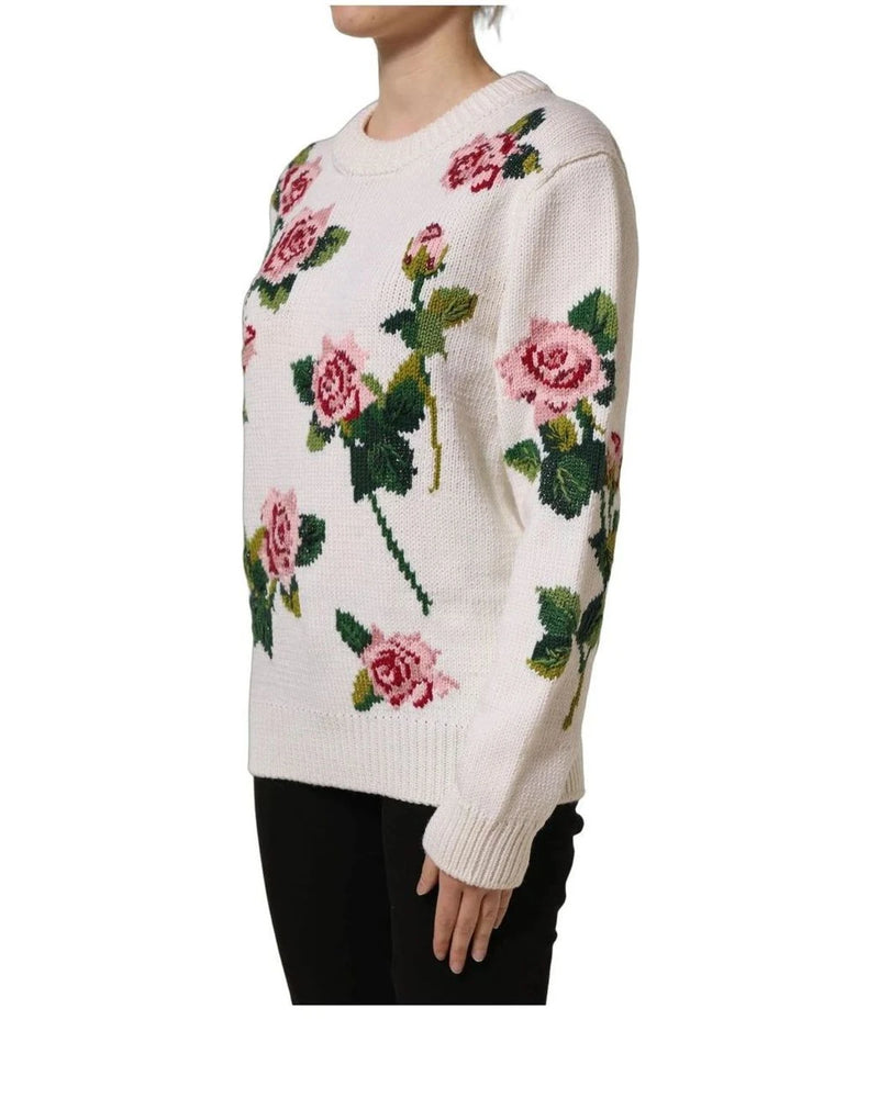 Dolce & Gabbana Sweater in white, Wool — view 6