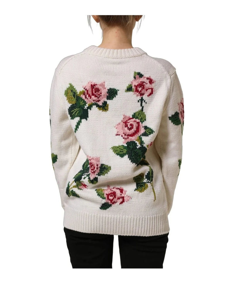 Dolce & Gabbana Sweater in white, Wool — view 7