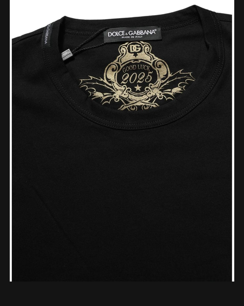 Dolce & Gabbana Sleeves Black T-Shirt