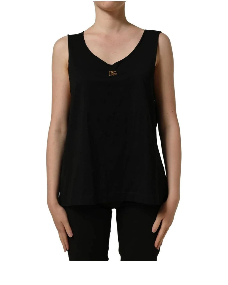 Dolce & Gabbana Tank Top in black, Cotton — view 2