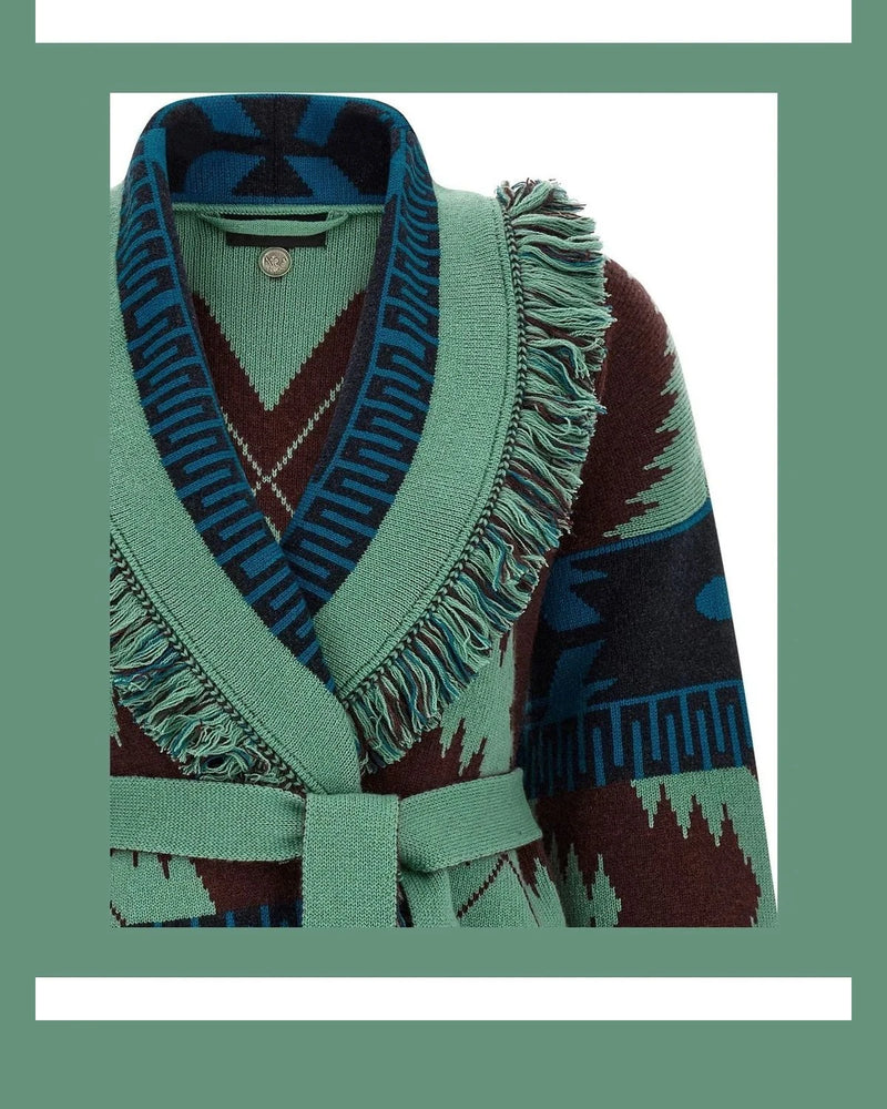 Alanui Kimono Jackets & Cardigan in multicolor, Cashmere — view 3