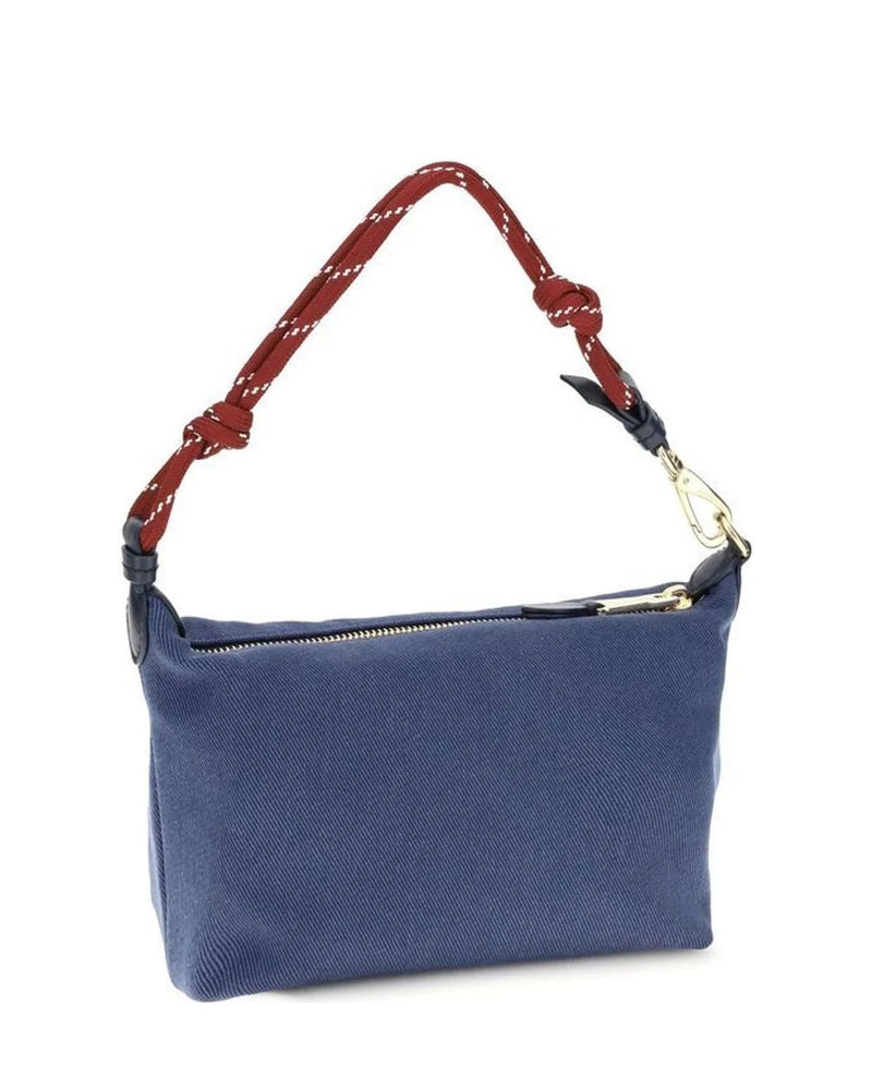Miu Miu Shoulder Bag in blue, Cotton — view 3