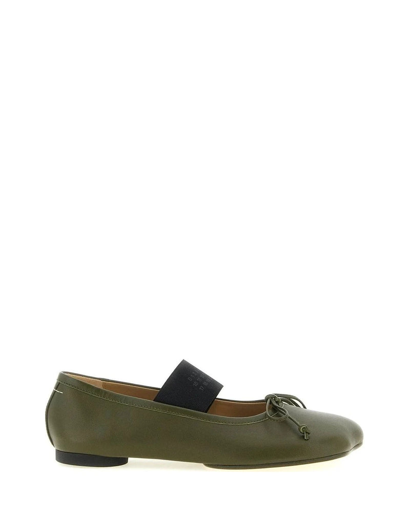 MM6 Maison Margiela Ballet Flats in green, Sheepskin Leather