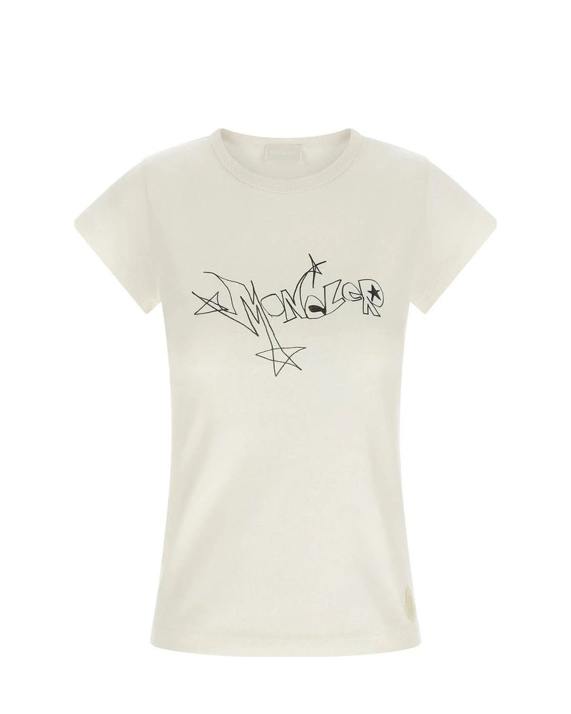 Moncler T-Shirt in white, Cotton