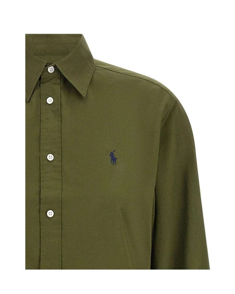 Polo Ralph Lauren Dress Shirt in green, Cotton — view 3