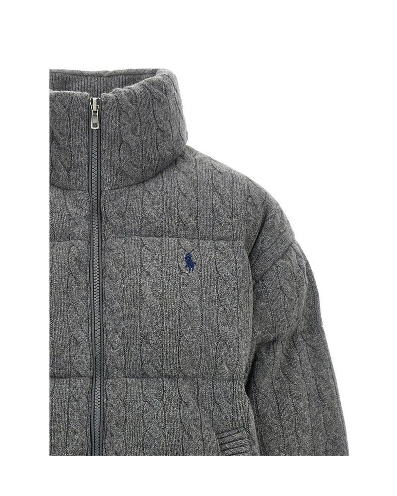 Polo Ralph Lauren Puffer Jacket in gray, Wool — view 3