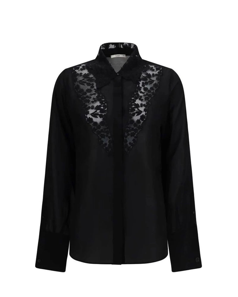 Fendi Blouse in black, Silk