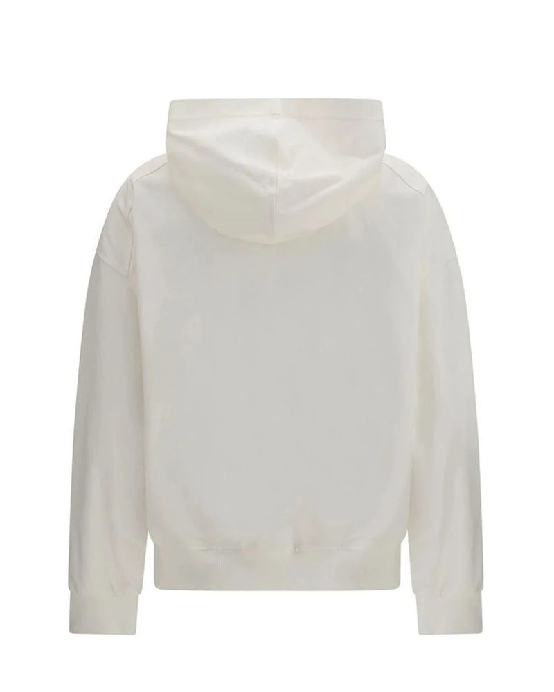 Brunello Cucinelli Hoodie in white, Cotton — view 2