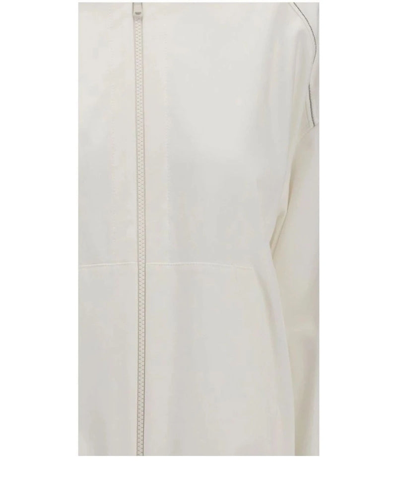 Brunello Cucinelli Hoodie in white, Cotton — view 3