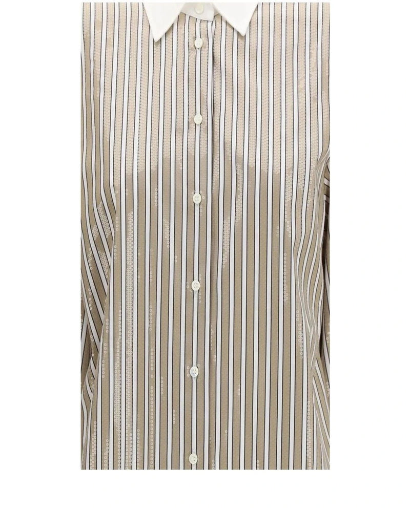 Brunello Cucinelli Dress Shirt in beige, Cotton — view 3