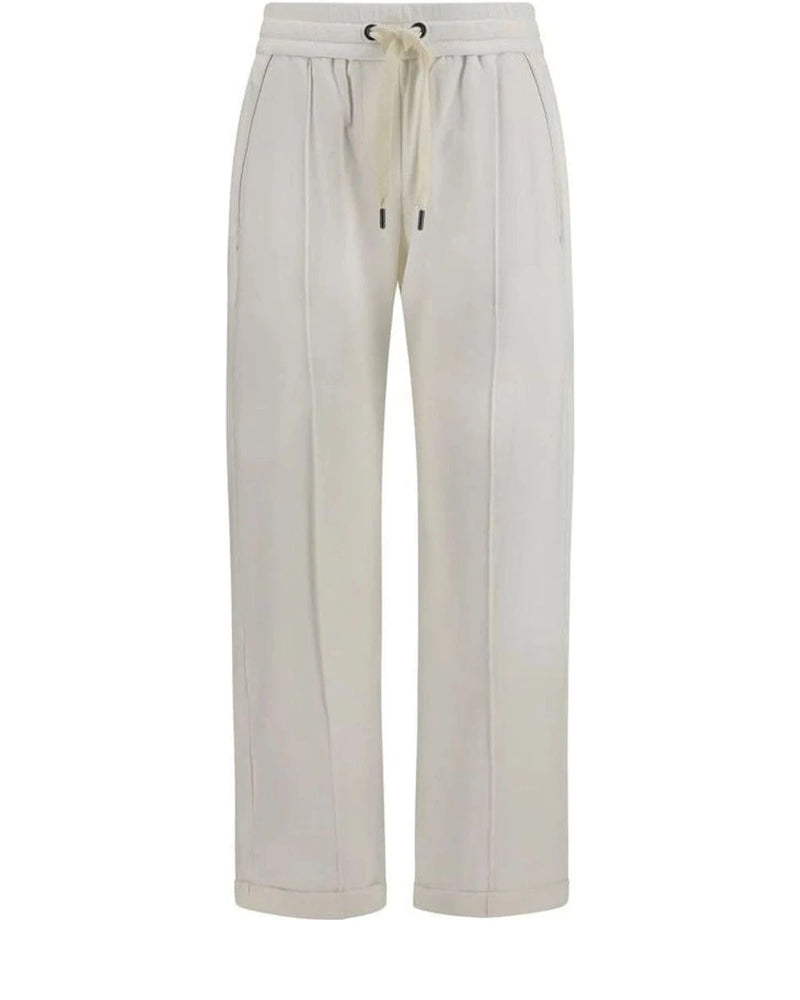 Brunello Cucinelli Sweatpant in white, Cotton