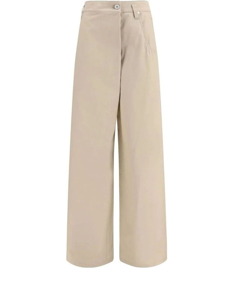 Brunello Cucinelli Palazzo Pant in beige, Cotton
