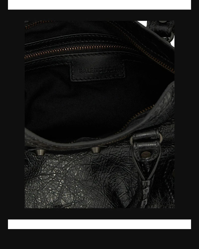 Balenciaga Satchel Bag in black, Lamb Leather — view 4