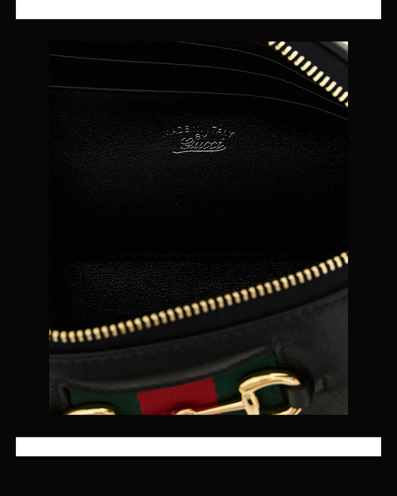 Gucci Cross Body Bag in black, Calfskin Leather — view 4