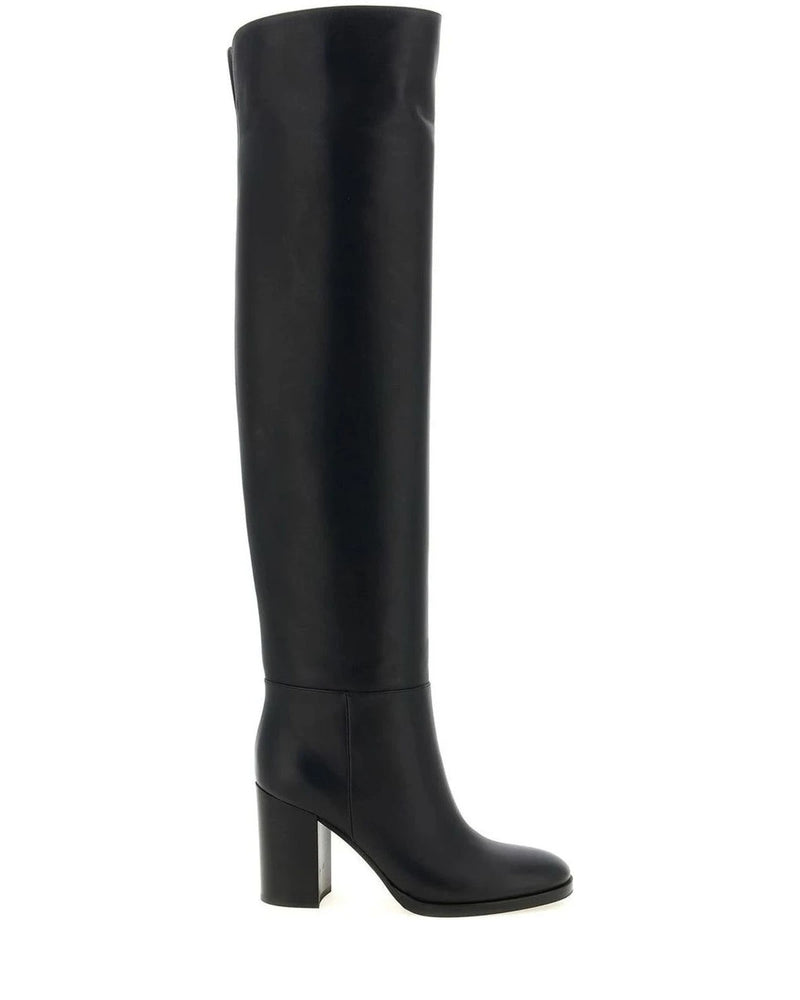 Gianvito Rossi Knee High Boots in black, Calfskin Leather