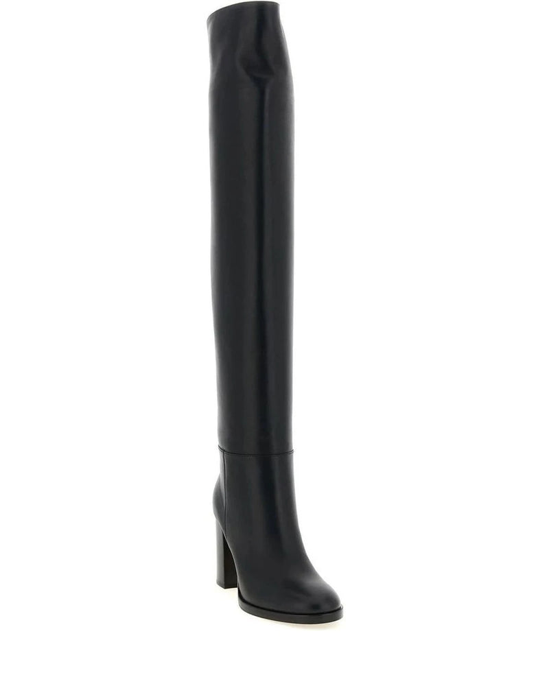 Gianvito Rossi Knee High Boots in black, Calfskin Leather — view 2