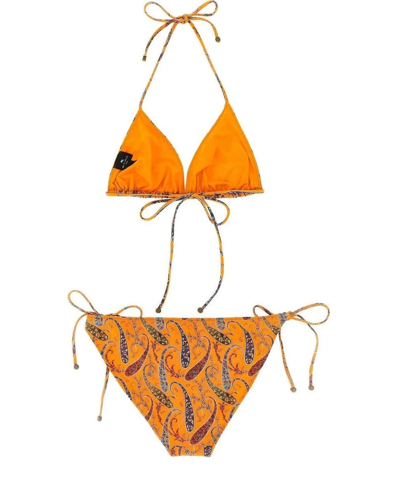 Etro Classic Bikini in orange, Polyamide — view 2