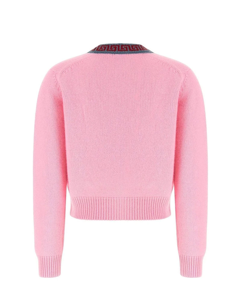 Versace Cardigan in pink, Virgin Wool — view 2