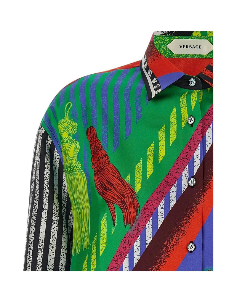 Versace Dress Shirt in multicolor, Silk — view 3
