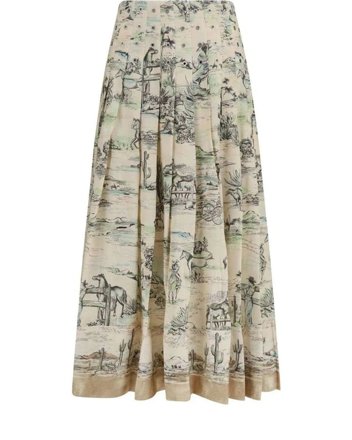 Alemais Beige Linen Skirt