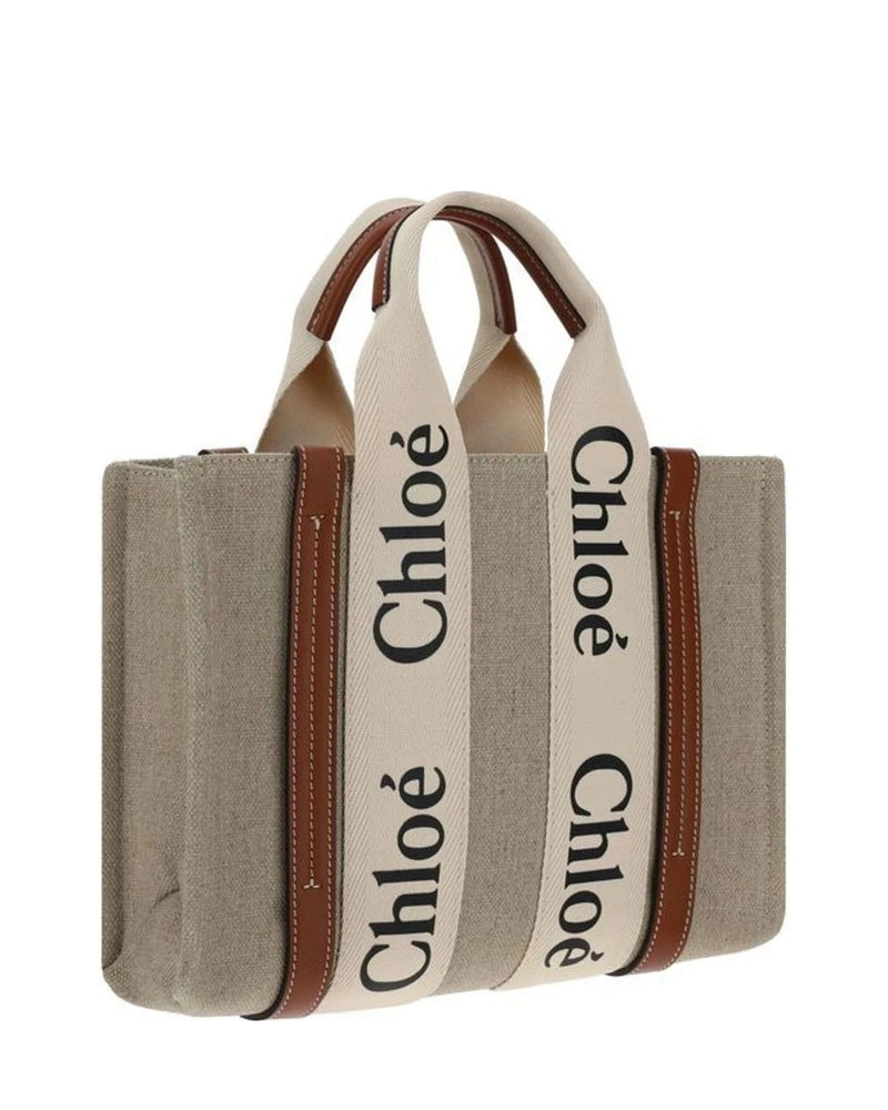 Chloé Tote Bag in brown, Linen — view 2
