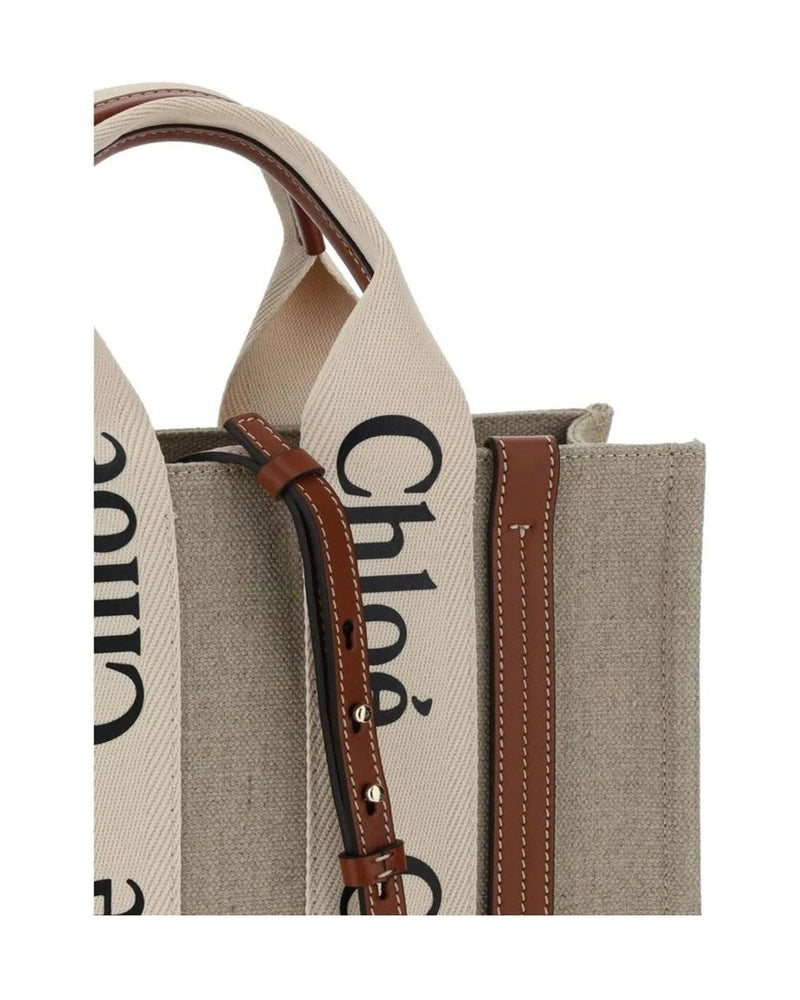 Chloé Tote Bag in brown, Linen — view 4