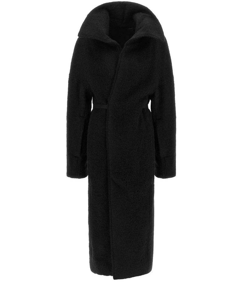 Rick Owens Wrap Coat in black