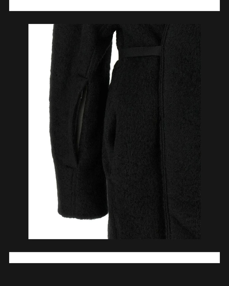 Rick Owens Wrap Coat in black — view 4