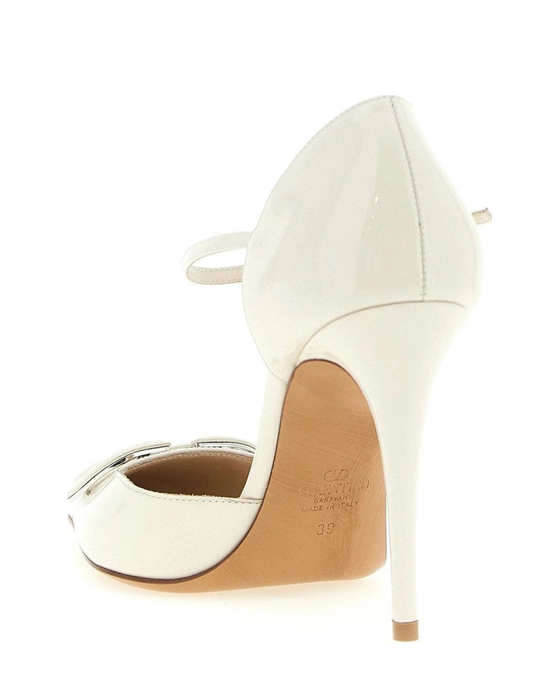 Valentino Garavani Pumps in white, Calfskin Leather — view 3
