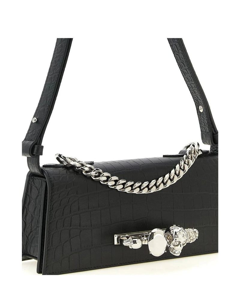 Alexander McQueen Shoulder Bag in black, Calfskin Leather — view 3