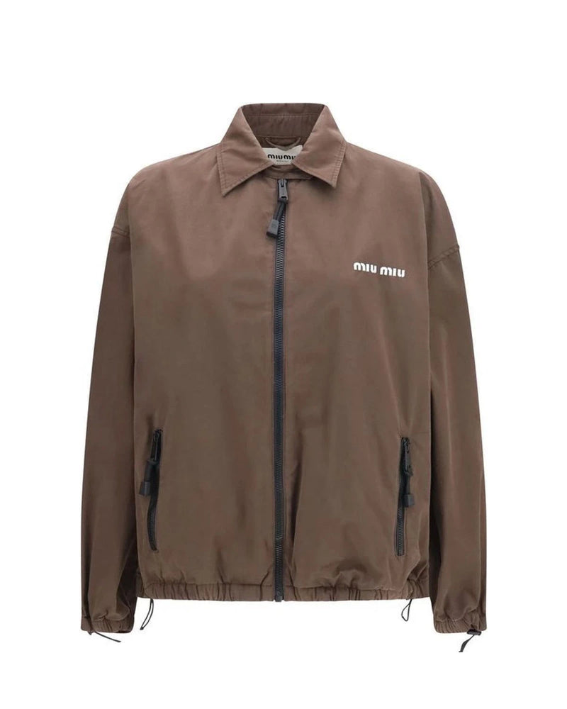 Miu Miu Track Jacket in brown, Cotton