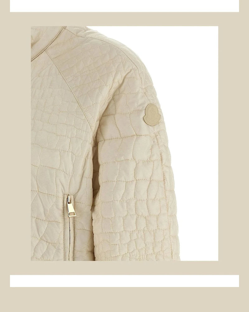 Moncler Bomber Jacket in beige, Polyamide — view 4