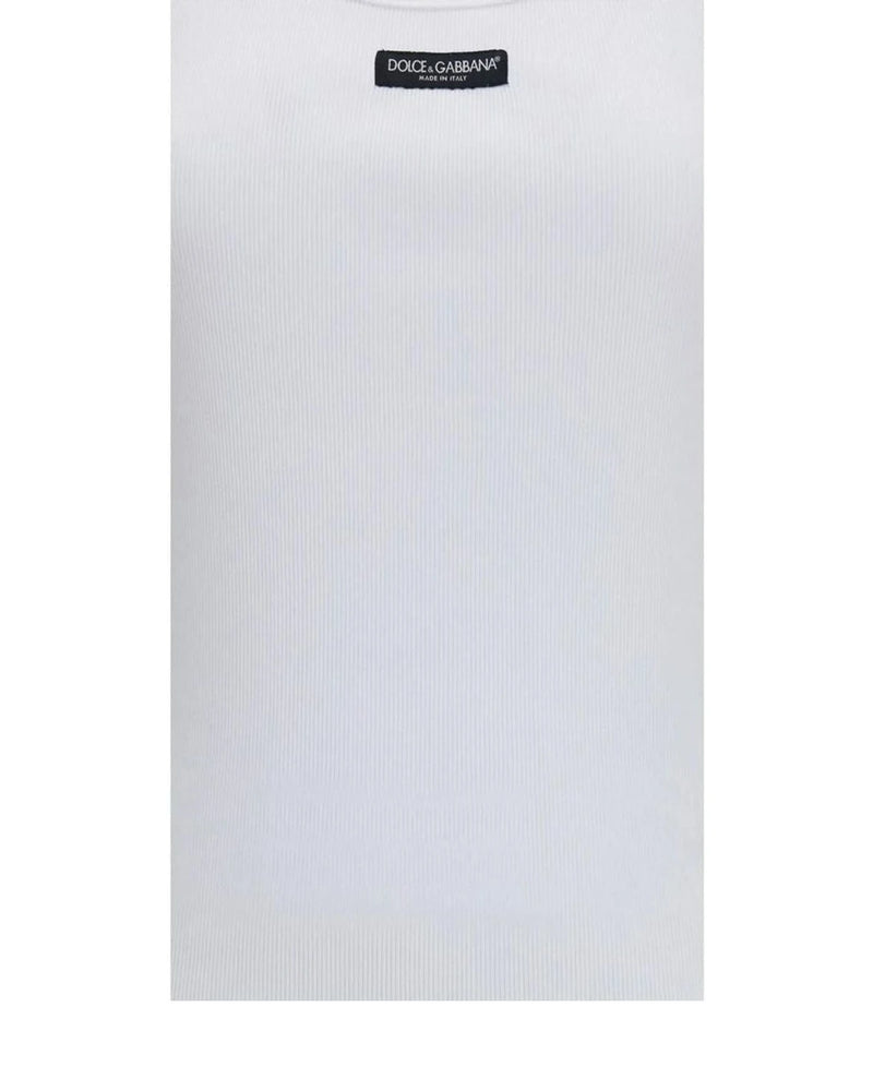 Dolce & Gabbana Tank Top in white, Cotton — view 3
