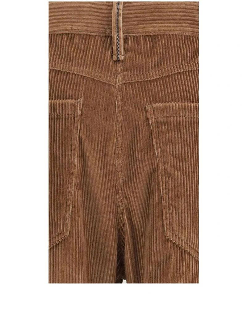 Brunello Cucinelli Trouser in brown, Cotton — view 3