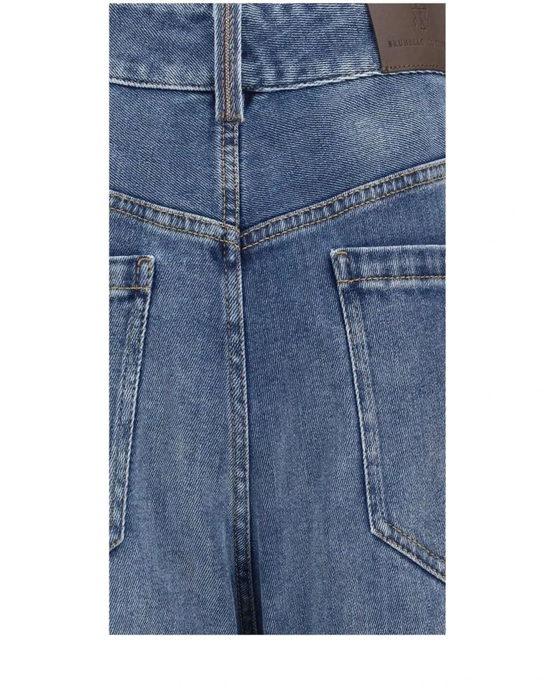 Brunello Cucinelli Jean in blue, Cotton — view 3