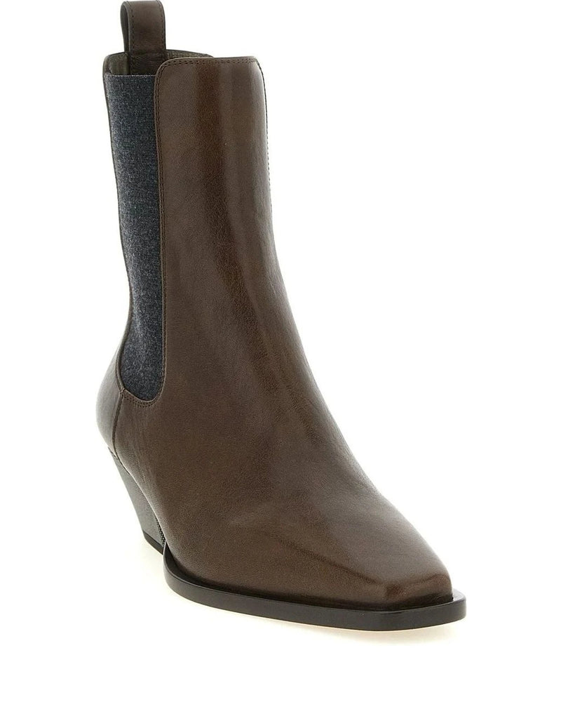 Brunello Cucinelli Chelsea Boots in brown, Cow Leather — view 2