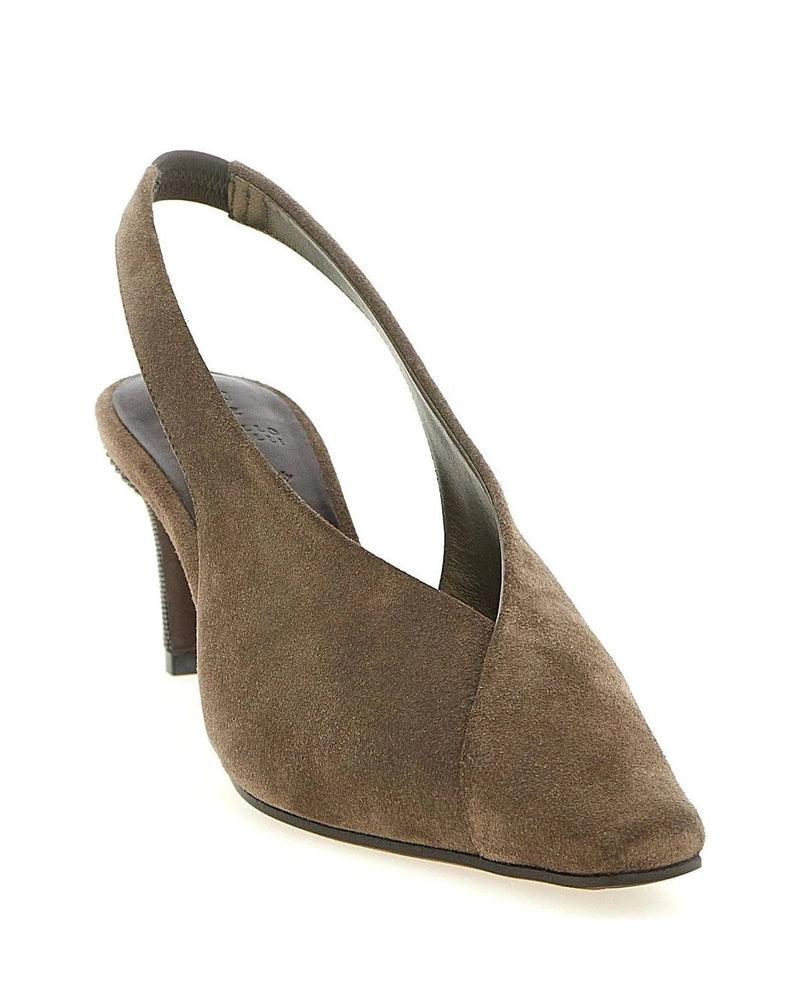 Brunello Cucinelli Pumps in gray, Calfskin Leather — view 2