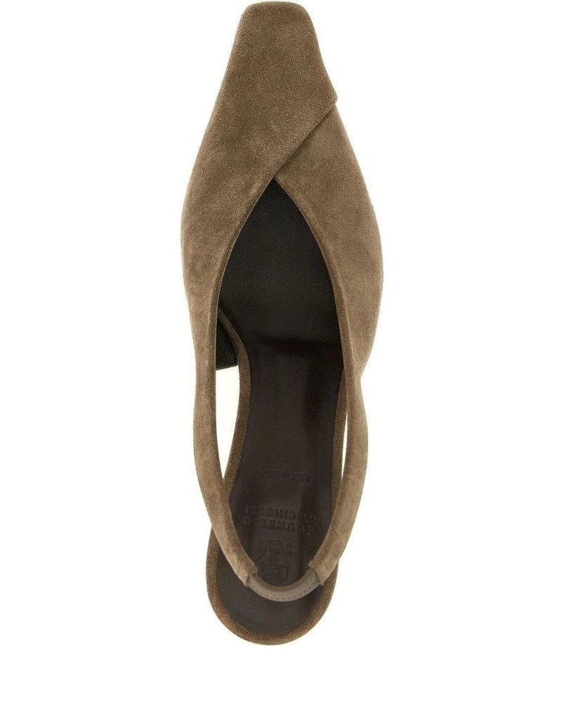 Brunello Cucinelli Pumps in gray, Calfskin Leather — view 4